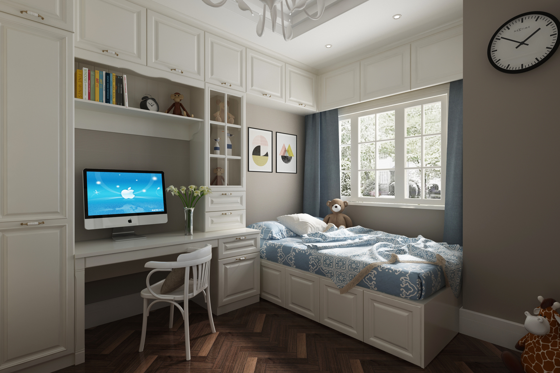 全鋁榻榻米-01（風(fēng)格：簡歐；顏色：暖白）