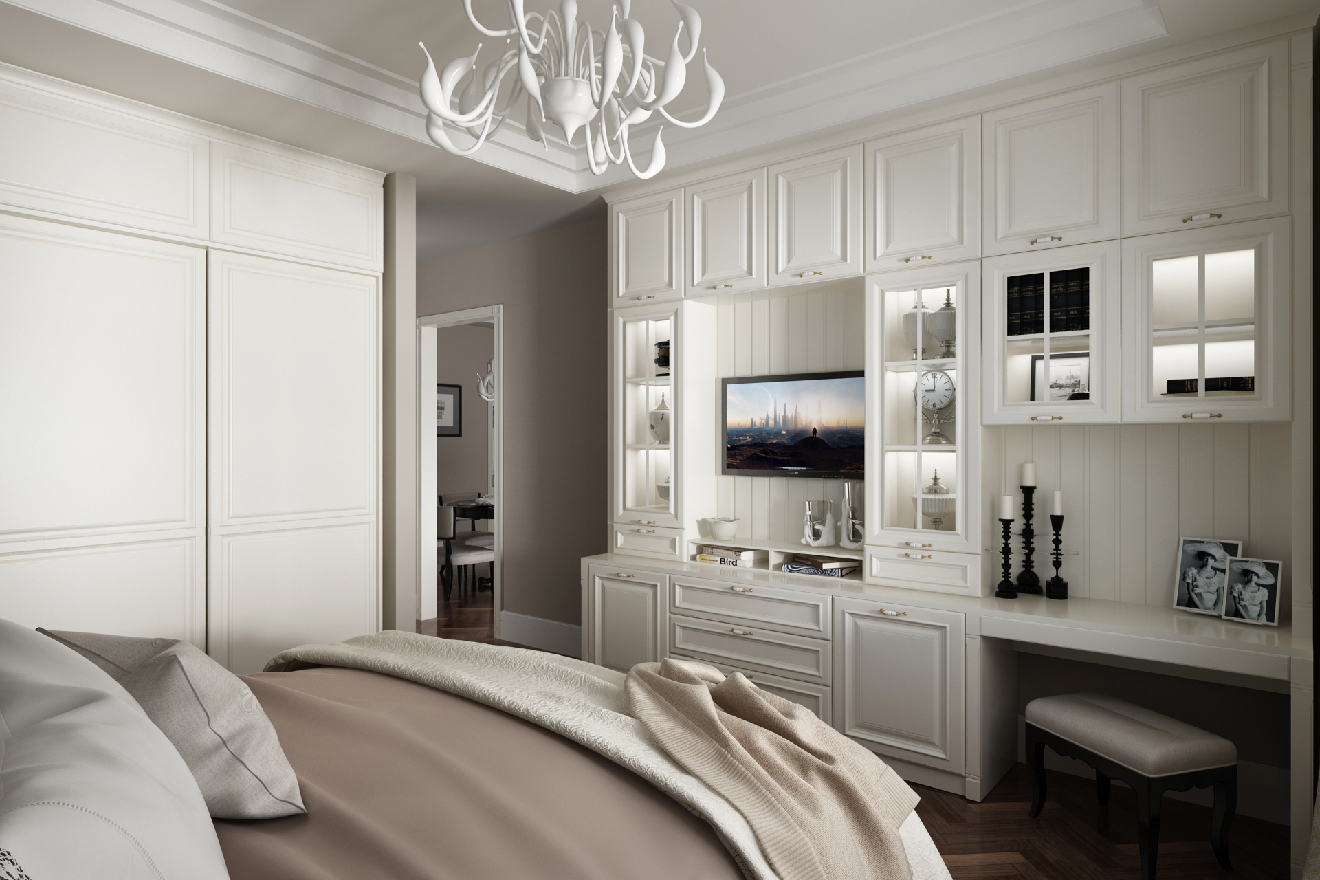 全鋁衣柜-01（風(fēng)格：簡歐；顏色：暖白）