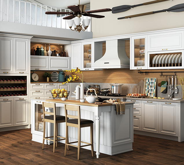 全鋁櫥柜-01（風(fēng)格：簡(jiǎn)歐；顏色：白橡）